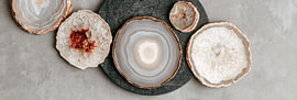 Elegante Wanddekoration aus Achat in sanften Naturtönen von Digitale Schilderijen