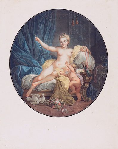 Venus (naakt) ontwapent de liefde, Jean-François Janinet