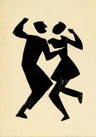 Dancing Couple Black Beige by Niklas Maximilian