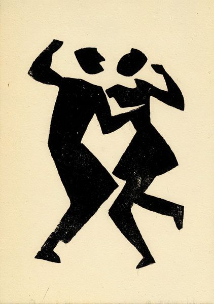 Dancing Couple Black Beige by Niklas Maximilian