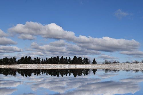 De eerste sneeuw in de herfst