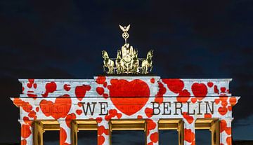 We love Berlin - Brandenburger Tor Berlin in besonderem Licht
