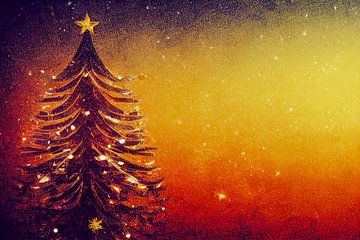 Behang kerstboom achtergrond, illustratie van Animaflora PicsStock