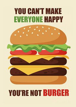 Food quote with burger humor