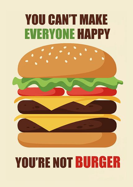 Food quote with burger humor by Media Jeka
