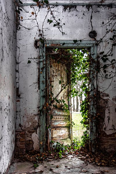Door abandoned barn Markelo by Frank Slaghuis
