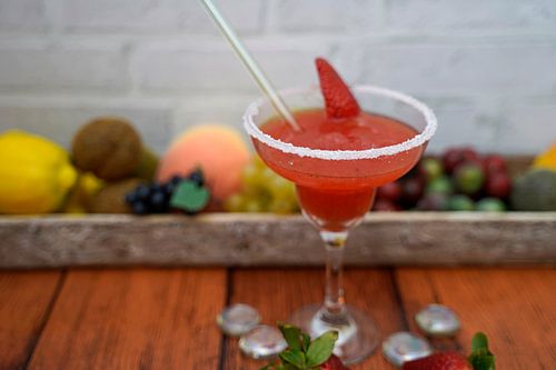 Aardbeien Rum Crash in een Glas