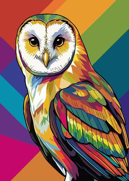 Chouette effraie Pop Art par MIROKKU