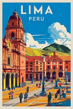 Lima, Peru. van Poster Art Shop