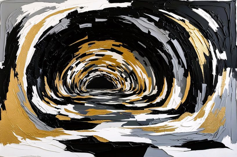 Abstrakter Tunnel mit goldenen Akzenten von Art & Soul Creations