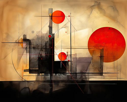 Kleurrijk abstract schilderij 154982