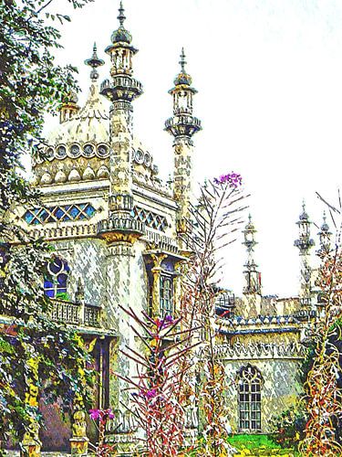 Uitzicht op het Royal Pavilion Brighton