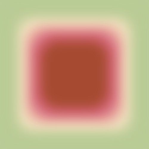 Verfijnde, minimalistische kunst met een retro-inspiratie. Een abstract kleurverloop in roze en lichtgroen