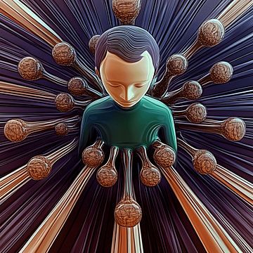 Fleur neuronale sur Vythryd Arts