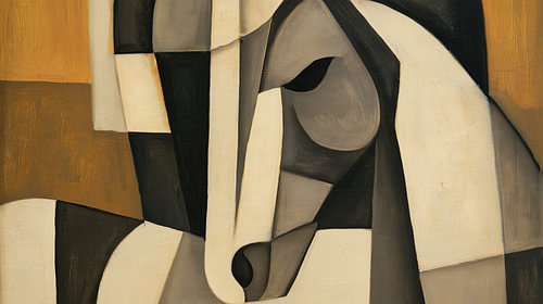 A horse in the Cubist style