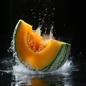 Frisches Stück Melone von Schwarzer Kaffee