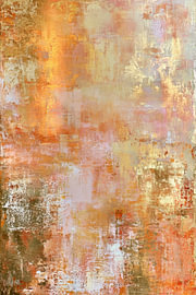Pastel Goud Abstract Schilderij - Vrolijk van Joriali Abstract