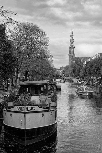 Prinsengracht und Westerkerk in Amsterdam von Peter Bartelings