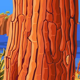 Pine tree on the Mediterranean by Johannes Rohen