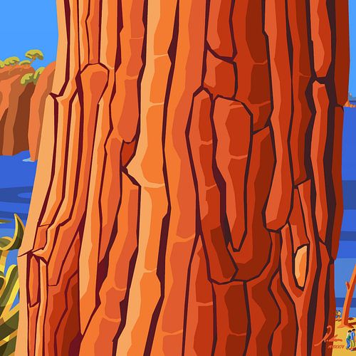 Dennenboom aan de Middellandse Zee