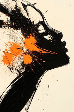 Head profile with colour explosion - Modern by Poster Art Shop