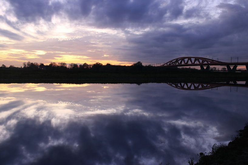 Rote IJsselbrücke Zwolle von Jan-Willem van Rijn