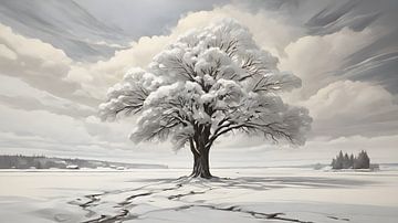 Peinture de paysage d'hiver