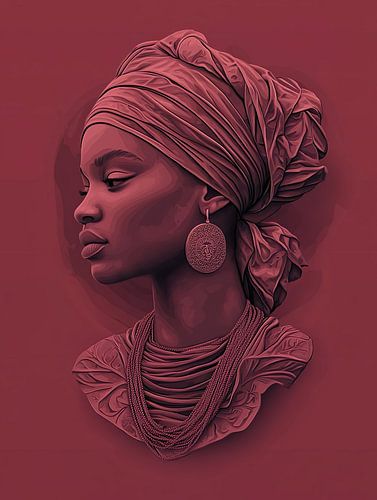 Vector design of a beautiful black lady, Fortitude