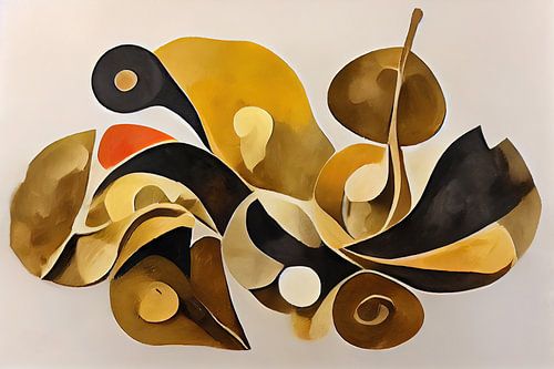 Abstract en bruine tinten