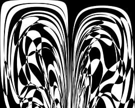 schwarz und weiß abstrakte digitale Kunst 2 von Naomi van Mierlo