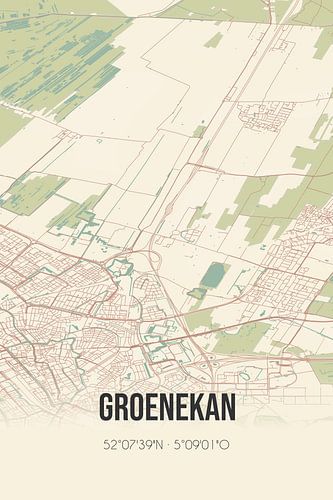 Alte Karte von Groenekan (Utrecht)
