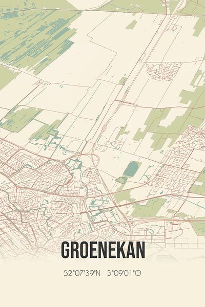 Vintage map of Groenekan (Utrecht) by Prints of Place