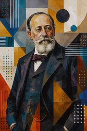 Painting of Camille Saint-Saëns, French composer and pianist. by Johannes