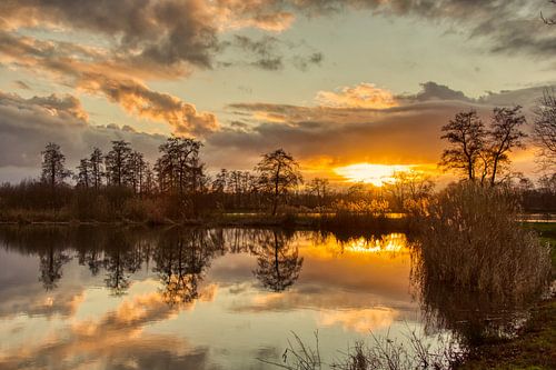 Sonnenuntergang am Felt in Beugen