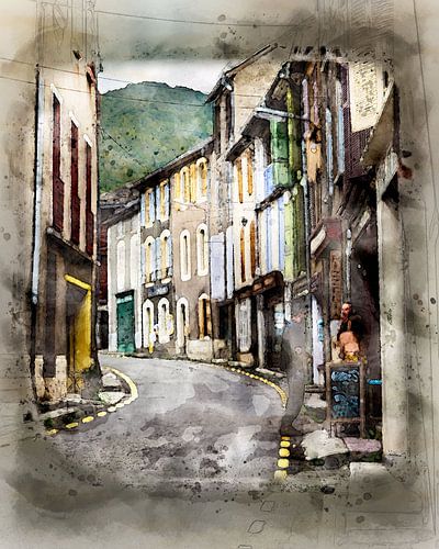 kleurrijke dorpstraat