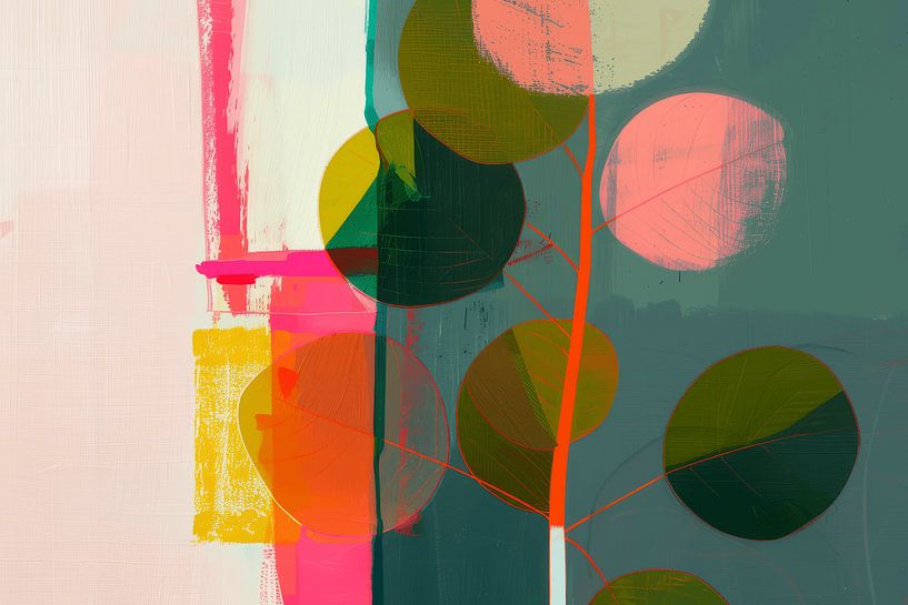 Colourful botanical abstract by Studio Allee