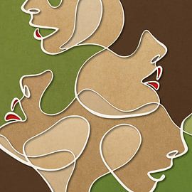 Plane Faces green/brown by Color Square