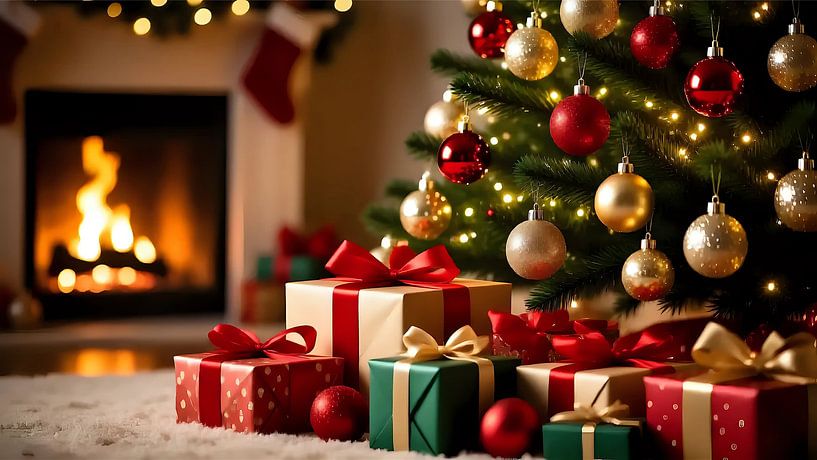 Cadeaux sous le sapin de fête par Jean Pierre