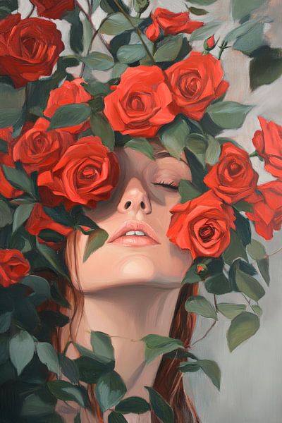 Rose-covered beauty - harmonious and elegant by Poster Art Shop