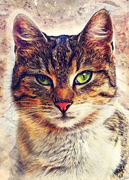 kat 12 dieren kunst #cat #cats #kitten # van JBJart Justyna Jaszke