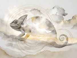 Dreamwoven Guardian Chameleon - Cloud Spirit of Nyame by Manuela Dekkers