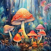 Magical Mushrooms in the Forest
