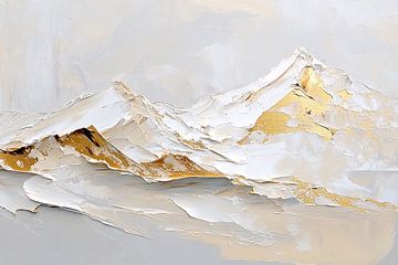 Abstrakte Berglandschaft mit Gold von Imperial Art House