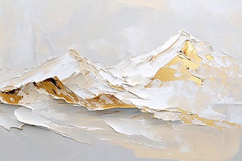 Abstract berglandschap met goud