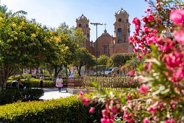 Plaza de Armas in Carhuaz, Peru van Pascal van den Berg