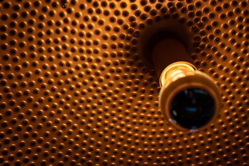 Industrial golden pear lighting