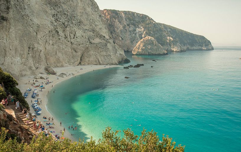 Steep cliffs at Porto Katsiki, Lefkas by Sven Wildschut