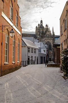 Den Bosch Sint Jan in sneeuw van Emrah Senel