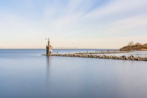 On the shore of the Grevelingenmeer during sunset