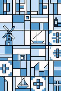 Kleine Delfter Blau-Fliese